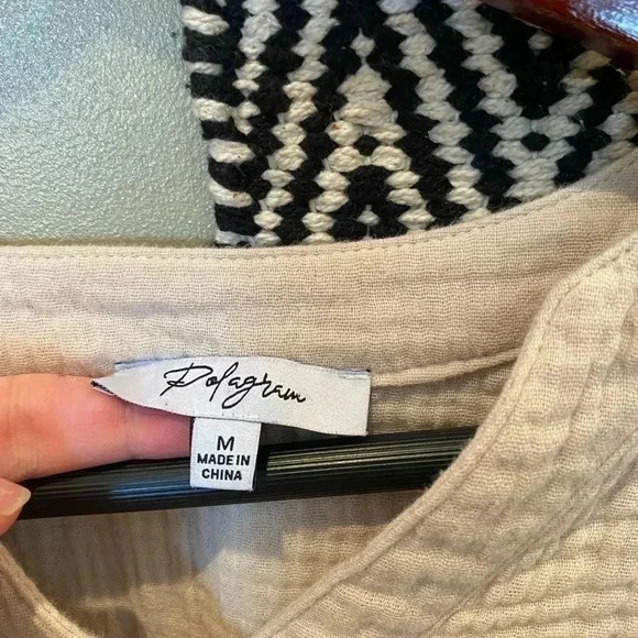 POLYGRAM TAN BEACH DRESS M - Picture 4 of 4